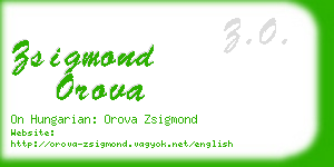 zsigmond orova business card